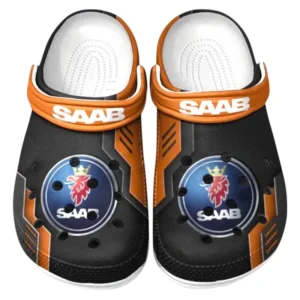 Saab Crocs Clogs Männer Frauen, Geschenk für Saab Fan CAR185031525265 - Orange