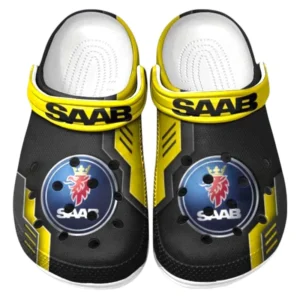 Saab Crocs Clogs Männer Frauen, Geschenk für Saab Fan CAR185031525265 - Gelb