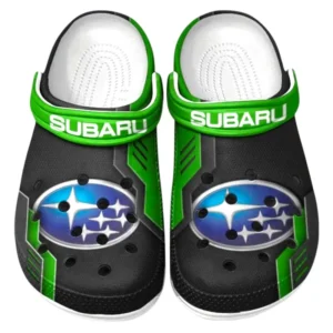 Subaru Crocs Clogs Männer Frauen, Geschenk für Subaru Fan CAR185031525277 - Grün
