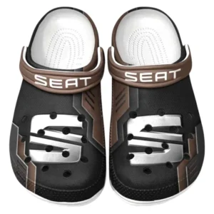 Seat Crocs Clogs Männer Frauen, Geschenk für Seat Fan CAR185031525278 - Braun