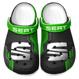 Seat Crocs Clogs Männer Frauen, Geschenk für Seat Fan CAR185031525278 - Grün
