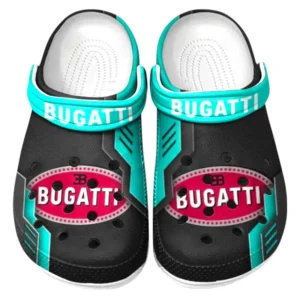Bugatti Crocs Clogs Männer Frauen, Geschenk für Bugatti Fan CAR185031525284 - Cyan