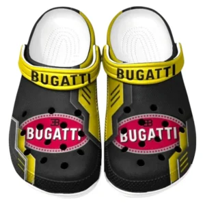 Bugatti Crocs Clogs Männer Frauen, Geschenk für Bugatti Fan CAR185031525284 - Gelb