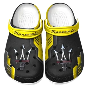 Maserati Crocs Clogs Männer Frauen, Geschenk für Maserati Fan CAR185031525286 - Gelb