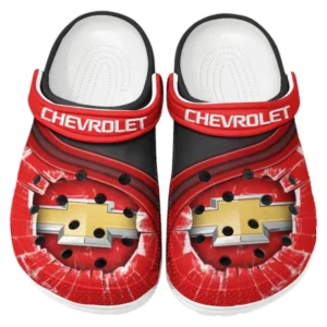 Chevrolet Crocs Clogs Männer Frauen, Geschenk für Chevrolet Fan CAR188032025112 - Rot