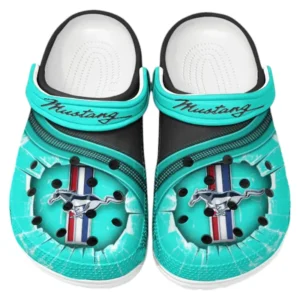 Ford Mustang Crocs Clogs Männer Frauen, Geschenk für Ford Mustang Fan CAR188032025114 - Cyan