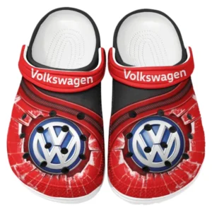 Volkswagen Crocs Clogs Männer Frauen, Geschenk für Volkswagen Fan CAR188032025117 - Rot