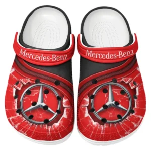 Mercedes Benz Crocs Clogs Männer Frauen, Geschenk für Mercedes Benz Fan CAR188032025119 - Rot