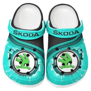 Skoda Crocs Clogs Männer Frauen, Geschenk für Skoda Fan CAR188032025122 - Cyan