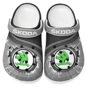 Skoda Crocs Clogs Männer Frauen, Geschenk für Skoda Fan CAR188032025122 - Grau