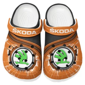 Skoda Crocs Clogs Männer Frauen, Geschenk für Skoda Fan CAR188032025122 - Orange