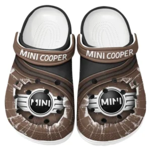 Mini cooper Crocs Clogs Männer Frauen, Geschenk für Mini cooper Fan CAR188032025124 - Braun