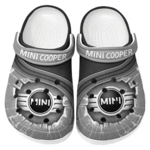 Mini cooper Crocs Clogs Männer Frauen, Geschenk für Mini cooper Fan CAR188032025124 - Grau