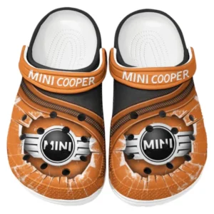 Mini cooper Crocs Clogs Männer Frauen, Geschenk für Mini cooper Fan CAR188032025124 - Orange