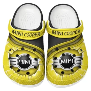 Mini cooper Crocs Clogs Männer Frauen, Geschenk für Mini cooper Fan CAR188032025124 - Gelb