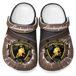 Lamborghini Crocs Clogs Männer Frauen, Geschenk für Lamborghini Fan CAR188032025150 - Braun