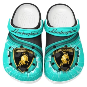 Lamborghini Crocs Clogs Männer Frauen, Geschenk für Lamborghini Fan CAR188032025150 - Cyan