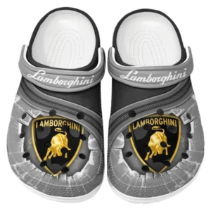 Lamborghini Crocs Clogs Männer Frauen, Geschenk für Lamborghini Fan CAR188032025150 - Grau