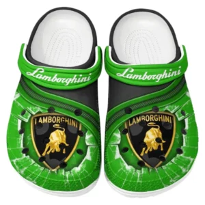 Lamborghini Crocs Clogs Männer Frauen, Geschenk für Lamborghini Fan CAR188032025150 - Grün