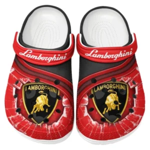 Lamborghini Crocs Clogs Männer Frauen, Geschenk für Lamborghini Fan CAR188032025150 - Rot