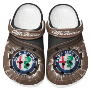 Alfa Romeo Crocs Clogs Männer Frauen, Geschenk für Alfa Romeo Fan CAR188032025151 - Braun