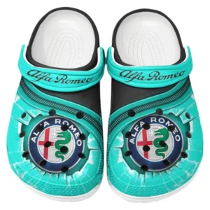 Alfa Romeo Crocs Clogs Männer Frauen, Geschenk für Alfa Romeo Fan CAR188032025151 - Cyan