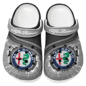 Alfa Romeo Crocs Clogs Männer Frauen, Geschenk für Alfa Romeo Fan CAR188032025151 - Grau