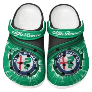 Alfa Romeo Crocs Clogs Männer Frauen, Geschenk für Alfa Romeo Fan CAR188032025151 - Grün