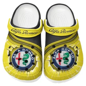 Alfa Romeo Crocs Clogs Männer Frauen, Geschenk für Alfa Romeo Fan CAR188032025151 - Gelb