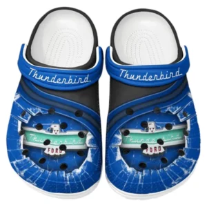Thunderbird Crocs Clogs Männer Frauen, Geschenk für Thunderbird Fan CAR188032025155 - Blau