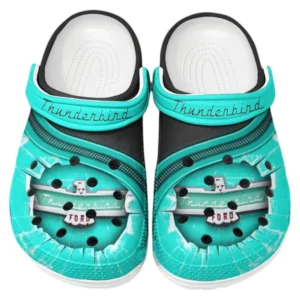 Thunderbird Crocs Clogs Männer Frauen, Geschenk für Thunderbird Fan CAR188032025155 - Cyan
