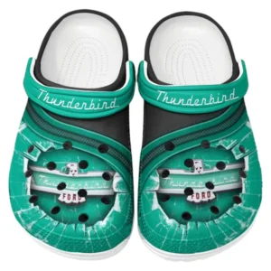 Thunderbird Crocs Clogs Männer Frauen, Geschenk für Thunderbird Fan CAR188032025155 - Grün