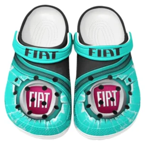Fiat Crocs Clogs Männer Frauen, Geschenk für Fiat Fan CAR188032025158 - Cyan