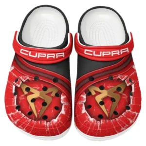 Cupra Crocs Clogs Männer Frauen, Geschenk für Cupra Fan CAR188032025162 - Rot