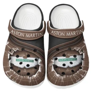 Aston Martin Crocs Clogs Männer Frauen, Geschenk für Aston Martin Fan CAR188032025163 - Braun