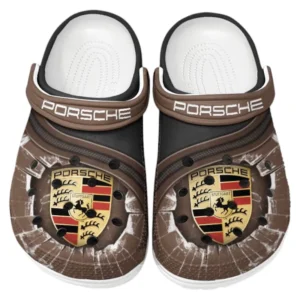 Porsche Crocs Clogs Männer Frauen, Geschenk für Porsche Fan CAR188032025167 - Braun