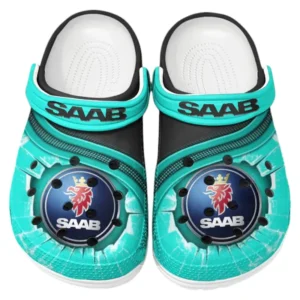 Saab Crocs Clogs Männer Frauen, Geschenk für Saab Fan CAR188032025169 - Cyan