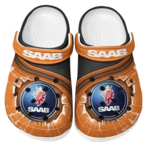 Saab Crocs Clogs Männer Frauen, Geschenk für Saab Fan CAR188032025169 - Orange