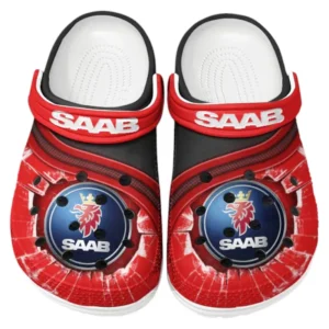 Saab Crocs Clogs Männer Frauen, Geschenk für Saab Fan CAR188032025169 - Rot