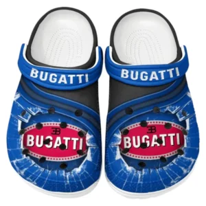Bugatti Crocs Clogs Männer Frauen, Geschenk für Bugatti Fan CAR188032025175 - Blau