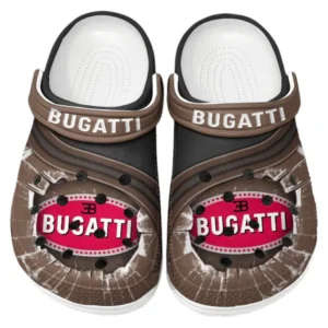 Bugatti Crocs Clogs Männer Frauen, Geschenk für Bugatti Fan CAR188032025175 - Braun