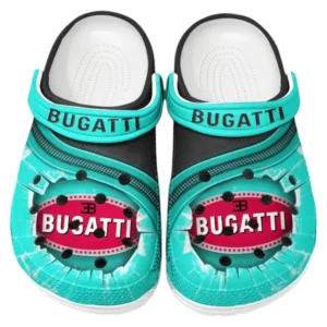 Bugatti Crocs Clogs Männer Frauen, Geschenk für Bugatti Fan CAR188032025175 - Cyan