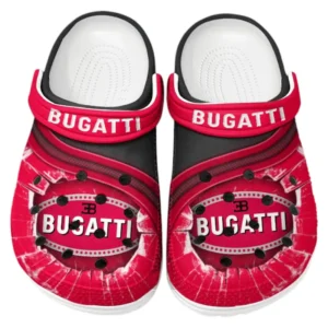 Bugatti Crocs Clogs Männer Frauen, Geschenk für Bugatti Fan CAR188032025175 - Rot