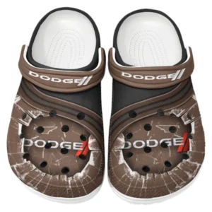 Dodge Crocs Clogs Männer Frauen, Geschenk für Dodge Fan CAR188032025182 - Braun