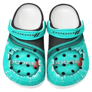 Dodge Crocs Clogs Männer Frauen, Geschenk für Dodge Fan CAR188032025182 - Cyan