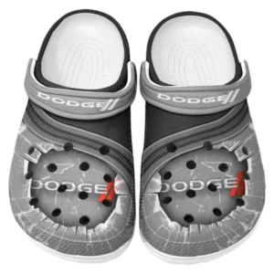 Dodge Crocs Clogs Männer Frauen, Geschenk für Dodge Fan CAR188032025182 - Grau