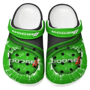 Dodge Crocs Clogs Männer Frauen, Geschenk für Dodge Fan CAR188032025182 - Grün