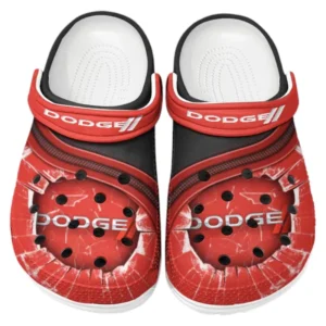 Dodge Crocs Clogs Männer Frauen, Geschenk für Dodge Fan CAR188032025182 - Rot
