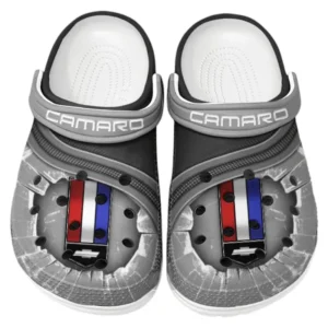 Chevrolet Camaro Crocs Clogs Männer Frauen, Geschenk für Chevrolet Camaro Fan CAR188032025184 - Grau