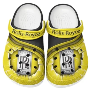 Rolls Royce Crocs Clogs Männer Frauen, Geschenk für Rolls Royce Fan CAR188032025185 - Gelb